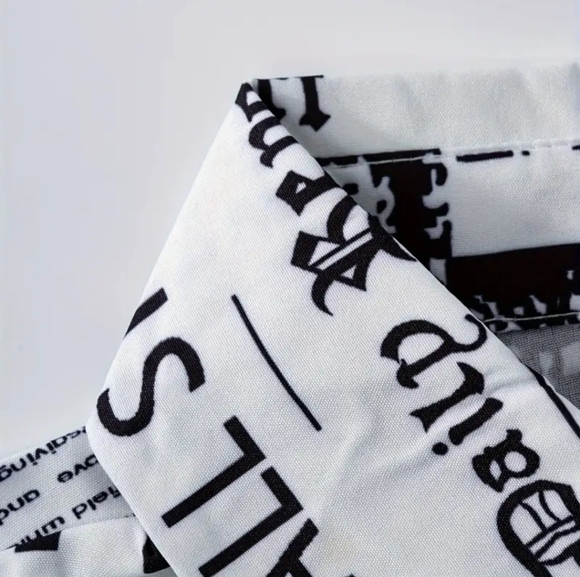 NIP Edgy , Designer, Spill The Tea , News Paper Print Dress - Picture 2 of 14